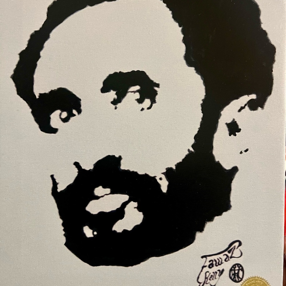 14” X 11” Fawaz “Black & White Silhouette Of Emperor Selassie” Canvas Art Print
